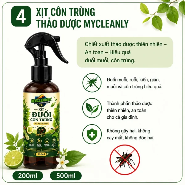 XỊT ĐUỔI CÔN TRÙNG MYCLEANLY
